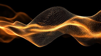 Abstract golden wave