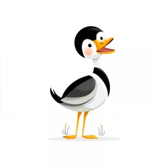 Fototapeta premium Cute Cartoon Duckling Illustration Happy Bird Character Design