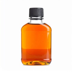 Jar of maple syrup isolated on white background with clipping path for breakfast or sweetener concept