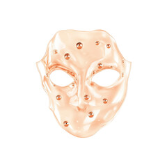 Naklejka premium Rose Gold Hydrogel Facial Mask with Micro-Needles for Skin Rejuvenation