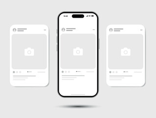 Mockup for social media post with smartphone