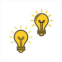 Minimal Light Bulb Icon Representing an Idea Concept