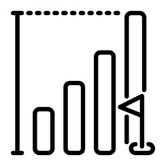 goal icon, line icon style