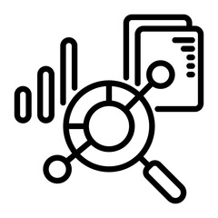 research icon, line icon style