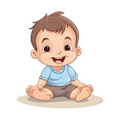 Educational English Word Card Featuring Baby Brother Illustration for Vocabulary Practice