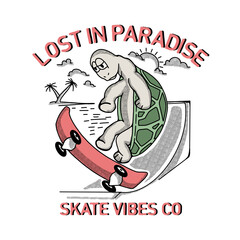  illustration of a skate paradise