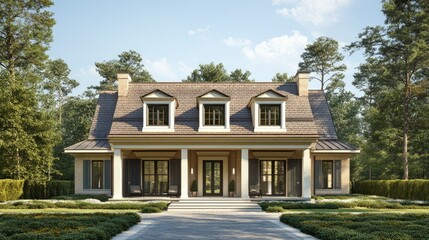 Elegant French Country House Architectural Design