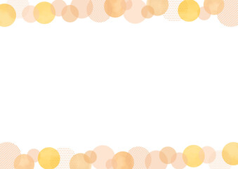 水彩のオレンジ色のお洒落なフレーム