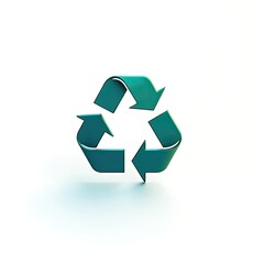 Obraz premium An isometric depiction of icon Recycle icon on Clean white background