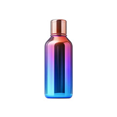 Iridescent Gradient Metal Bottle Mockup
