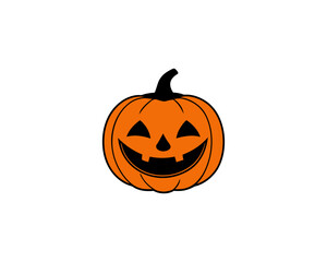 Funny Jack-O'-Lantern Halloween Pumpkin Illustration – Cartoon Vector for Fall Holiday Designs, Autumn, Kids Crafts, Party Graphics Spooky Decor,Seasonal Flyers, Posters & Greeting Cards.