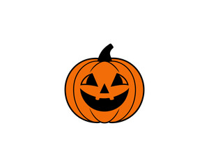 Funny Jack-O'-Lantern Halloween Pumpkin Illustration – Cartoon Vector for Fall Holiday Designs, Autumn, Kids Crafts, Party Graphics Spooky Decor,Seasonal Flyers, Posters & Greeting Cards.