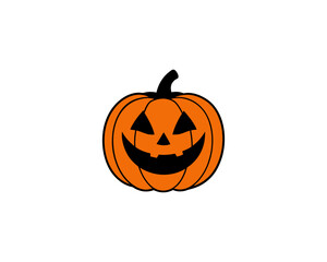 Funny Jack-O'-Lantern Halloween Pumpkin Illustration – Cartoon Vector for Fall Holiday Designs, Autumn, Kids Crafts, Party Graphics Spooky Decor,Seasonal Flyers, Posters & Greeting Cards.