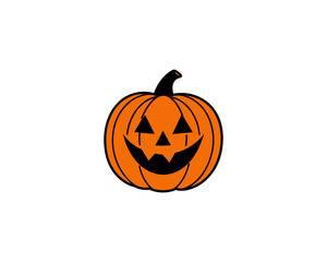 Funny Jack-O'-Lantern Halloween Pumpkin Illustration – Cartoon Vector for Fall Holiday Designs, Autumn, Kids Crafts, Party Graphics Spooky Decor,Seasonal Flyers, Posters & Greeting Cards.