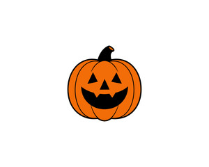 Funny Jack-O'-Lantern Halloween Pumpkin Illustration – Cartoon Vector for Fall Holiday Designs, Autumn, Kids Crafts, Party Graphics Spooky Decor,Seasonal Flyers, Posters & Greeting Cards.