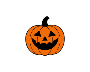 Funny Jack-O'-Lantern Halloween Pumpkin Illustration – Cartoon Vector for Fall Holiday Designs, Autumn, Kids Crafts, Party Graphics Spooky Decor,Seasonal Flyers, Posters & Greeting Cards.