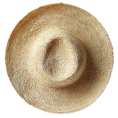 Light Straw Hat with a Breezy Texture and Subtle Na Isolated on Transparent Background