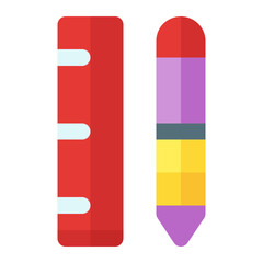 stationery flat colored icon.