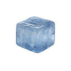 Obraz premium Single Ice Cube, Crystal Clear Frozen Water Block