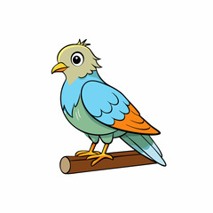 Dove Bird Perched On White