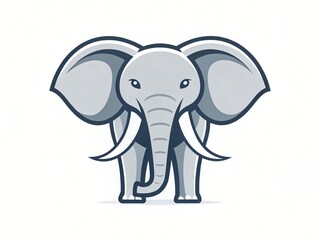 Obraz premium Majestic African Elephant Illustration Strong Animal Portrait Wildlife Design