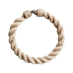 Minimal Woven Bracelet with a Soft Neutral Fiber Te Isolated on Transparent Background