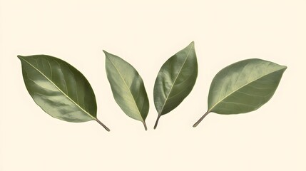 Four leaves arranged in a delicate design.