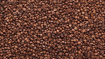 Roasted Coffee Bean Background Pattern for Cafe or Restaurant Use