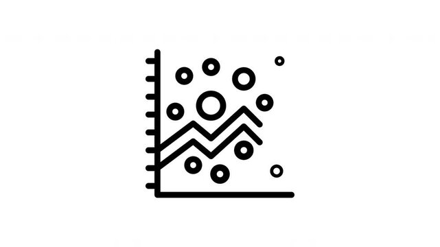 scatter plot minimalist stroke animation