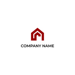 letter R home logo icon template