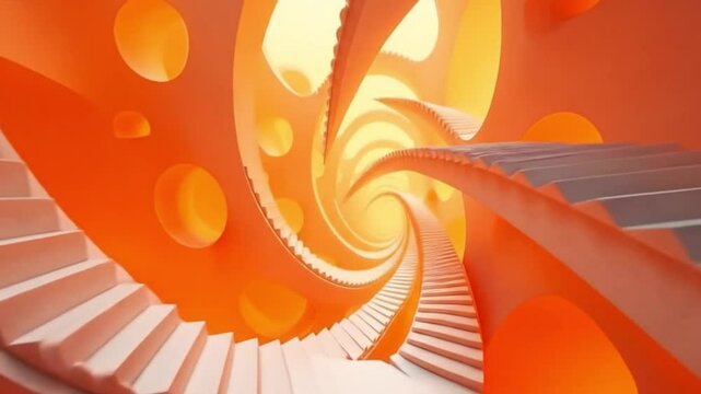 Endless Looping Staircases | Surreal Animated Architecture with Impossible Geometry