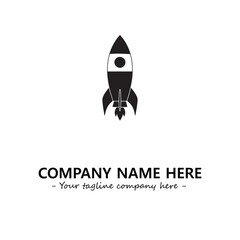 Rocket silhouette logo company design vector illustration