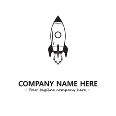 Rocket silhouette logo company design vector illustration