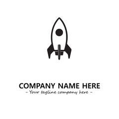 Rocket silhouette logo company design vector illustration