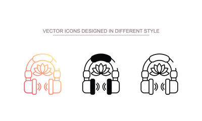 Music Therapy icon design with white background stock illustration