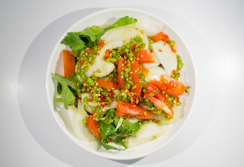 salad with chicken and vegetables