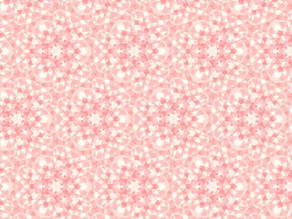 華やかなピンクと赤の繊細で神秘的なモザイク～抽象的な幾何学模様の背景素材78
