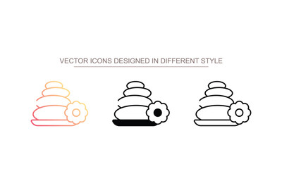Hot Stones icon design with white background stock illustration