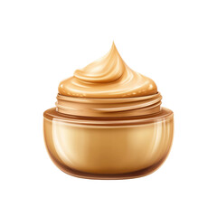 Luxurious Golden Face Cream in Glass Jar