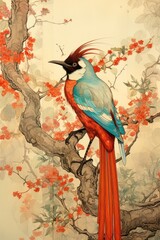 Bird art painting animal.