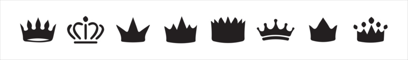 Flat Crown Icon for Royal Achievement