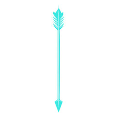 Minimalistic Arrow with a Refined Outline in Vibran Isolated on Transparent Background