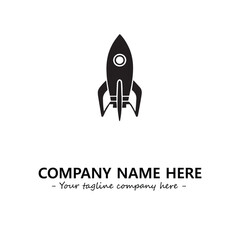 Rocket silhouette logo company design vector illustration
