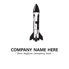 Rocket silhouette logo company design vector illustration