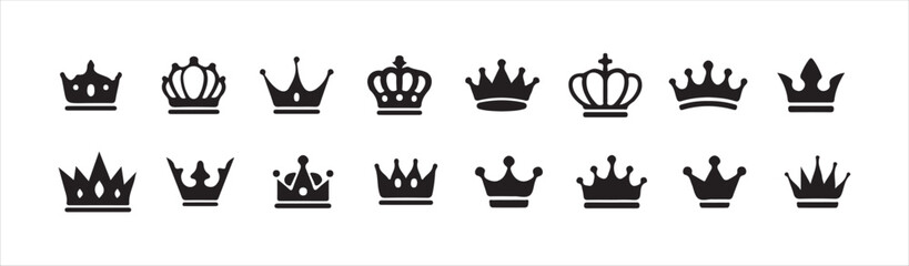 Traditional Crown Icon Silhouette
