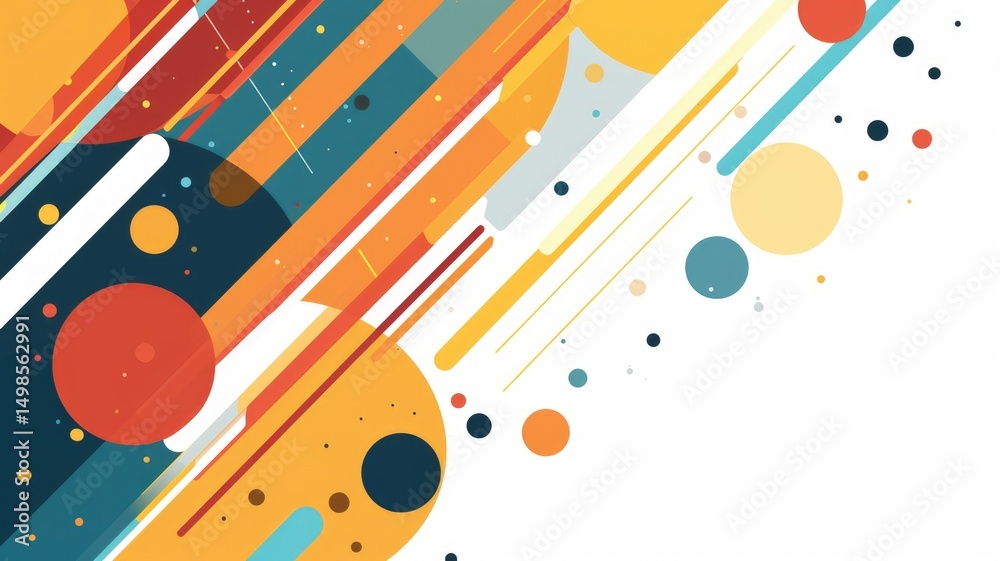 Poster Abstract picture vibrant particle in geometric shape represent data flow. Vivid flowing object with high tech fractal, create digital effect scene perfect for energetic, cyber wallpaper design. AIG53.