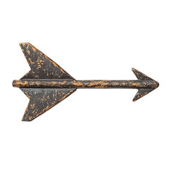 Bold Arrow with Rugged Distinctive Edges in Forest Isolated on Transparent Background