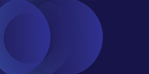 blue geometric abstract background overlap layer on dark space with lines effect decoration. Modern graphic design element circles style concept for banner, modern vector arts