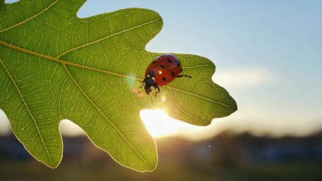 ladybug on leaf