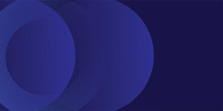 blue geometric abstract background overlap layer on dark space with lines effect decoration. Modern graphic design element circles style concept for banner, modern vector arts